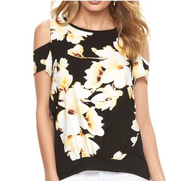 Tops - Juicy Couture floral cold shoulder top
